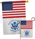 US Coast Guard - Military Americana Vertical Impressions Decorative Flags HG140734 Made In USA