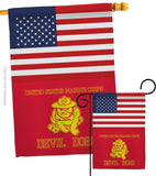 US Marine Bull Dogs - Military Americana Vertical Impressions Decorative Flags HG140735 Made In USA