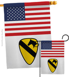 US 1st Cavalry - Military Americana Vertical Impressions Decorative Flags HG140739 Made In USA