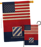 US 3rd Infantry Division - Military Americana Vertical Impressions Decorative Flags HG140741 Made In USA