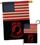 US Red POW/MIA - Military Americana Vertical Impressions Decorative Flags HG140742 Made In USA