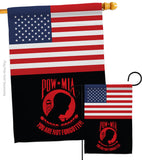 US Red POW/MIA - Military Americana Vertical Impressions Decorative Flags HG140742 Made In USA