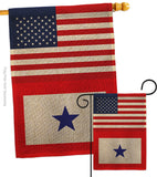 US Blue Star - Military Americana Vertical Impressions Decorative Flags HG140743 Made In USA
