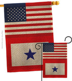 US Blue Star - Military Americana Vertical Impressions Decorative Flags HG140743 Made In USA