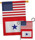 US Blue Star - Military Americana Vertical Impressions Decorative Flags HG140743 Made In USA