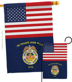 US Merchant Marine - Military Americana Vertical Impressions Decorative Flags HG140745 Made In USA