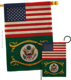 US Retired Army - Military Americana Vertical Impressions Decorative Flags HG140747 Made In USA