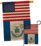 US Retired Air Force - Military Americana Vertical Impressions Decorative Flags HG140748 Made In USA