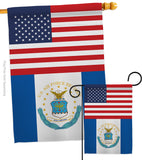 US Retired Air Force - Military Americana Vertical Impressions Decorative Flags HG140748 Made In USA