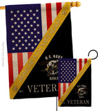 Home of US Navy - Military Americana Vertical Impressions Decorative Flags HG140888 Made In USA