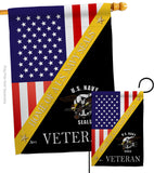 Home of US Navy - Military Americana Vertical Impressions Decorative Flags HG140888 Made In USA