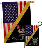 Home of US Airborne - Military Americana Vertical Impressions Decorative Flags HG140890 Made In USA