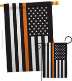 US Thin Orange Line - Military Americana Vertical Impressions Decorative Flags HG140911 Made In USA