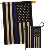 Thin Blue Line - Military Americana Vertical Impressions Decorative Flags HG140914 Made In USA