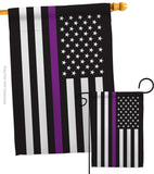 US Thin Purple Line - Military Americana Vertical Impressions Decorative Flags HG140922 Made In USA