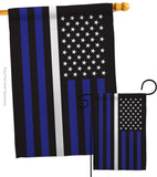 US Thin White Line - Military Americana Vertical Impressions Decorative Flags HG140924 Made In USA