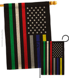 US First Responders Line - Military Americana Vertical Impressions Decorative Flags HG140927 Made In USA