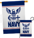 America Navy - Military Americana Vertical Impressions Decorative Flags HG170033 Made In USA