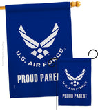 Proud Air Force Parent - Military Americana Vertical Impressions Decorative Flags HG170039 Made In USA