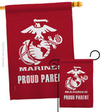 Proud Marine Parent - Military Americana Vertical Impressions Decorative Flags HG170040 Made In USA