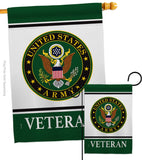 Army Veteran - Military Americana Vertical Impressions Decorative Flags HG170043 Made In USA