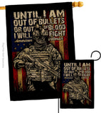 Out Of Bullets - Military Americana Vertical Impressions Decorative Flags HG183070 Made In USA