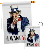 I Want You - Military Americana Vertical Impressions Decorative Flags HG192348 Made In USA