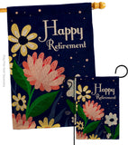 Happy Retirement - Military Americana Vertical Impressions Decorative Flags HG192580 Made In USA