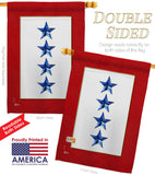 Four Blue Stars - Military Americana Vertical Impressions Decorative Flags HG141089 Made In USA