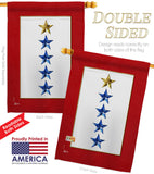 Gold & Four Blue Stars - Military Americana Vertical Impressions Decorative Flags HG141090 Made In USA