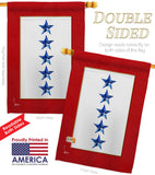 Five Blue Stars - Military Americana Vertical Impressions Decorative Flags HG141091 Made In USA