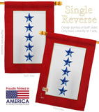 Five Blue Stars - Military Americana Vertical Impressions Decorative Flags HG141091 Made In USA