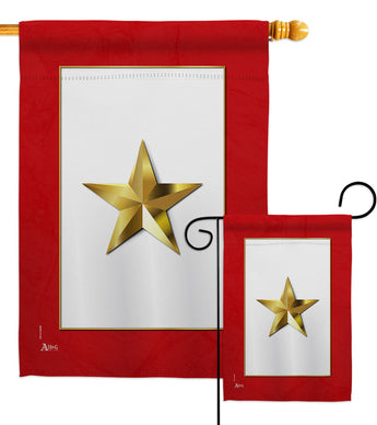 Gold Star - Military Americana Vertical Impressions Decorative Flags HG141082 Made In USA