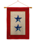 2 Blue Stars - Military Americana Vertical Impressions Decorative Flags HG141085 Made In USA