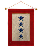 Four Blue Stars - Military Americana Vertical Impressions Decorative Flags HG141089 Made In USA