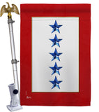 Five Blue Stars - Military Americana Vertical Impressions Decorative Flags HG141091 Made In USA