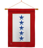 Five Blue Stars - Military Americana Vertical Impressions Decorative Flags HG141091 Made In USA