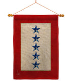 Five Blue Stars - Military Americana Vertical Impressions Decorative Flags HG141091 Made In USA