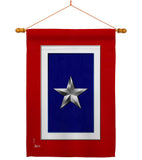 Silver Star - Military Americana Vertical Impressions Decorative Flags HG141092 Made In USA