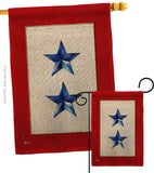 2 Blue Stars - Military Americana Vertical Impressions Decorative Flags HG141085 Made In USA