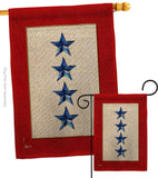 Four Blue Stars - Military Americana Vertical Impressions Decorative Flags HG141089 Made In USA