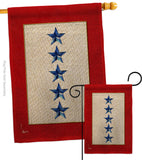 Five Blue Stars - Military Americana Vertical Impressions Decorative Flags HG141091 Made In USA