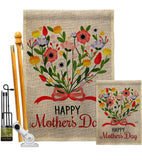 My Heart Bouquet - Mothers Day Summer Vertical Impressions Decorative Flags HG130371 Made In USA