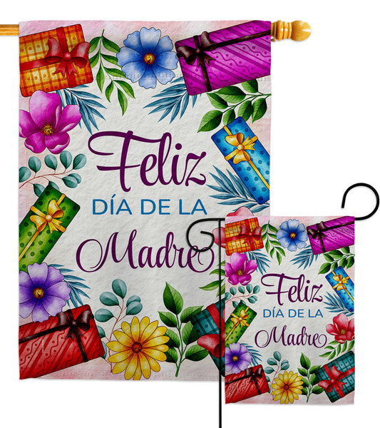 Feliz Dia De La Madre - Mothers Day Summer Vertical Impressions Decorative Flags HG120099 Made In USA