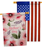 Pink Floral Mother - Mothers Day Summer Vertical Impressions Decorative Flags HG120075 Made In USA