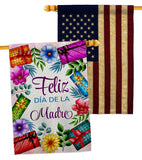 Feliz Dia De La Madre - Mothers Day Summer Vertical Impressions Decorative Flags HG120099 Made In USA