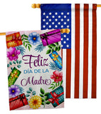 Feliz Dia De La Madre - Mothers Day Summer Vertical Impressions Decorative Flags HG120099 Made In USA