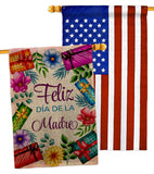 Feliz Dia De La Madre - Mothers Day Summer Vertical Impressions Decorative Flags HG120099 Made In USA