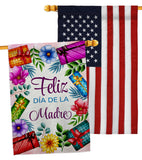 Feliz Dia De La Madre - Mothers Day Summer Vertical Impressions Decorative Flags HG120099 Made In USA