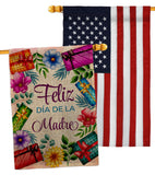 Feliz Dia De La Madre - Mothers Day Summer Vertical Impressions Decorative Flags HG120099 Made In USA